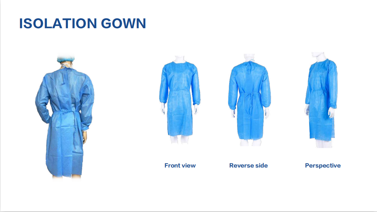 Wholesale PP Nonwoven Disposable Isolation Gown Lab Coat 